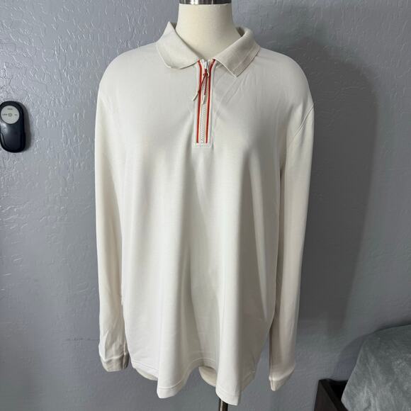 Sealskinz Cream Heywood Long Sleeve Polo, XL - Picture 1 of 6